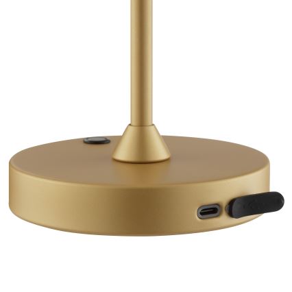 Brilliant - LED, dimmbar, wiederaufladbare Touch-Außen-Tischleuchte ELORA LED/2,5W/5V 2700K 2600 mAh IP44 gold