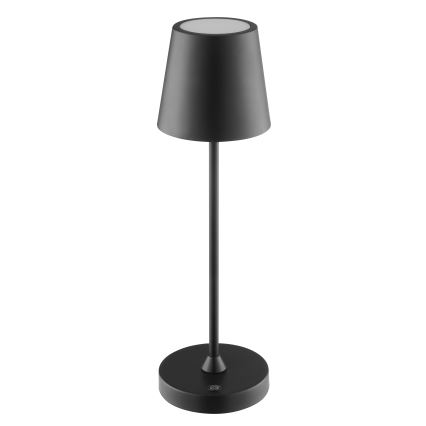 Brilliant - dimmbare, wiederaufladbare Touch-Außen-Tischleuchte ELORA LED/2,5W/5V 2700K 2600 mAh IP44 schwarz