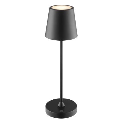 Brilliant - dimmbare, wiederaufladbare Touch-Außen-Tischleuchte ELORA LED/2,5W/5V 2700K 2600 mAh IP44 schwarz