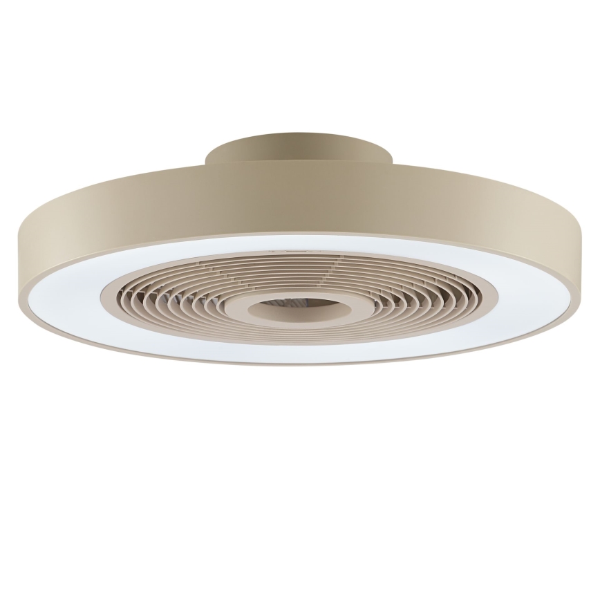 Brilliant - LED RGBW dimmbare Deckenleuchte mit Ventilator CATANIA, LED/37 W/230 V, 2700–6500 K, Ø 48,6 cm, beige + Fernbedienung