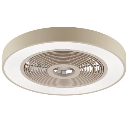 Brilliant - LED RGBW dimmbare Deckenleuchte mit Ventilator CATANIA, LED/37 W/230 V, 2700–6500 K, Ø 48,6 cm, beige + Fernbedienung