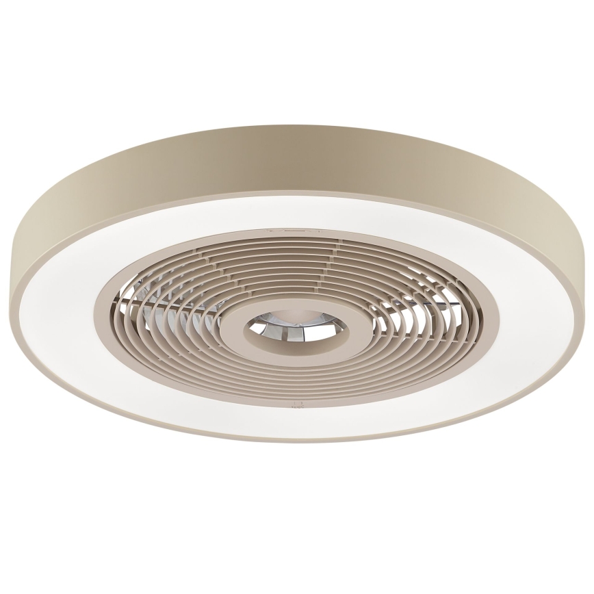 Brilliant - LED RGBW dimmbare Deckenleuchte mit Ventilator CATANIA, LED/37 W/230 V, 2700–6500 K, Ø 48,6 cm, beige + Fernbedienung