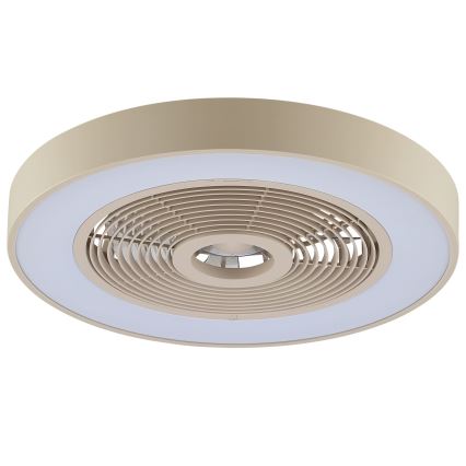Brilliant - LED RGBW dimmbare Deckenleuchte mit Ventilator CATANIA, LED/37 W/230 V, 2700–6500 K, Ø 48,6 cm, beige + Fernbedienung