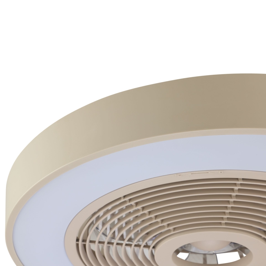 Brilliant - LED RGBW dimmbare Deckenleuchte mit Ventilator CATANIA, LED/37 W/230 V, 2700–6500 K, Ø 48,6 cm, beige + Fernbedienung