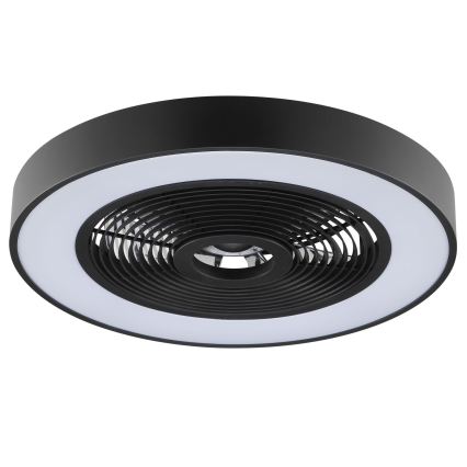 Brilliant - LED RGBW dimmbare Deckenleuchte mit Ventilator CATANIA LED/37W/230V 2700-6500K Ø 48,6 cm schwarz + Fernbedienung
