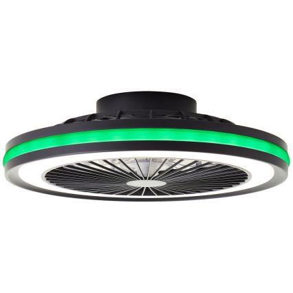 Brilliant - LED RGBW dimmbare Deckenleuchte mit Ventilator PALMERO LED/40W/230V 2700-6500K Ø 46,6 cm beige + Fernbedienung