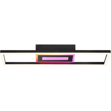 Brilliant - LED RGBW dimmbare Deckenleuchte BESSON LED/20W/230V 3000-6500K schwarz + Fernbedienung