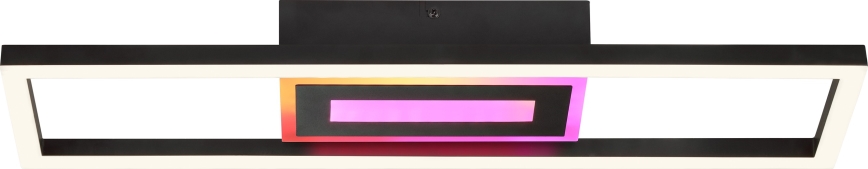 Brilliant - LED RGBW dimmbare Deckenleuchte BESSON LED/20W/230V 3000-6500K schwarz + Fernbedienung