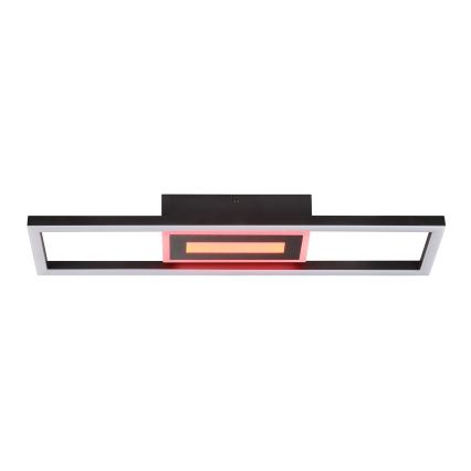 Brilliant - LED RGBW dimmbare Deckenleuchte BESSON LED/20W/230V 3000-6500K schwarz + Fernbedienung