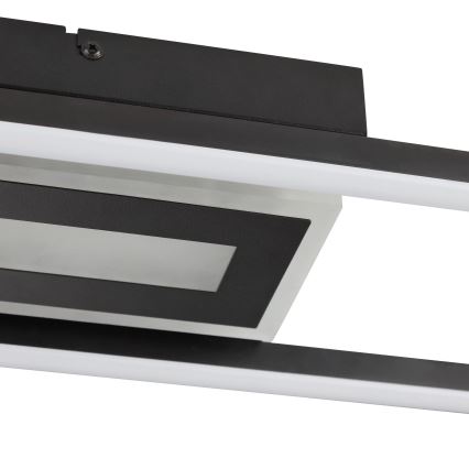 Brilliant - LED RGBW dimmbare Deckenleuchte BESSON LED/20W/230V 3000-6500K schwarz + Fernbedienung