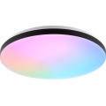 Brilliant - LED RGBW dimmbare Deckenleuchte LIVIO LED/20W/230V 3000–6500K Ø 38,5 cm schwarz + Fernbedienung