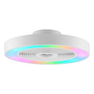 Brilliant - LED RGBW dimmbare Deckenleuchte mit Ventilator CATANIA LED/37W/230V 2700-6500K Ø 48,6 cm weiß + Fernbedienung