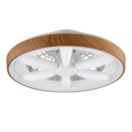 Brilliant - LED RGBW Dimmbarer Deckenventilator GAIANO LED/24W/230V 2700-6500K d 48 cm braun + Fernbedienung