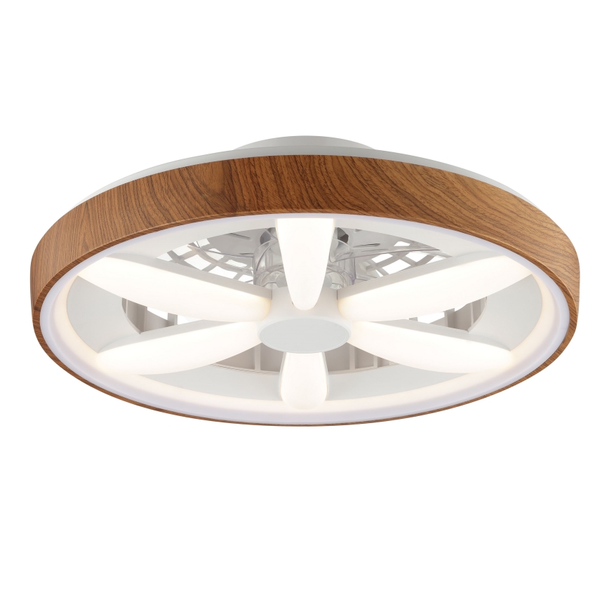 Brilliant - LED RGBW Dimmbarer Deckenventilator GAIANO LED/24W/230V 2700-6500K d 48 cm braun + Fernbedienung