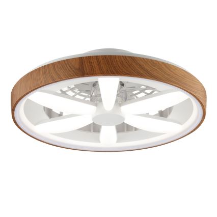 Brilliant - LED RGBW Dimmbarer Deckenventilator GAIANO LED/24W/230V 2700-6500K d 48 cm braun + Fernbedienung