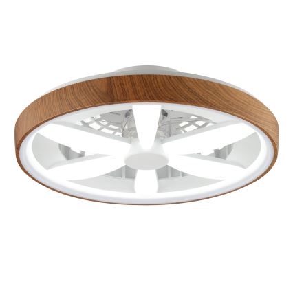 Brilliant - LED RGBW Dimmbarer Deckenventilator GAIANO LED/24W/230V 2700-6500K d 48 cm braun + Fernbedienung