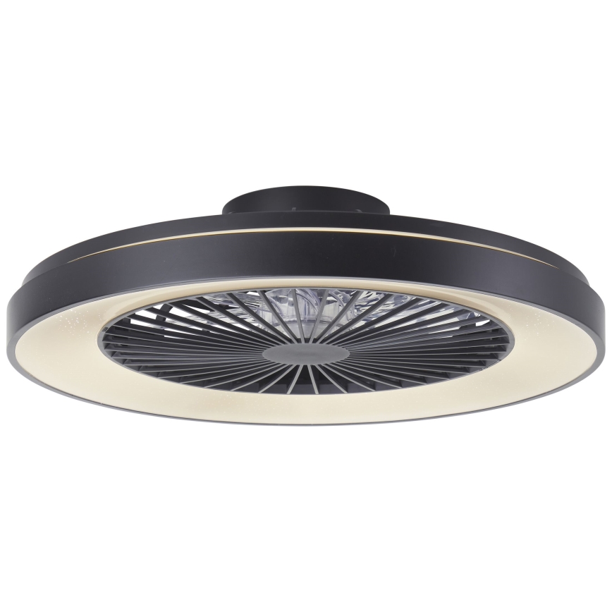 Brilliant - LED RGBW Dimmbarer Deckenventilator MAZZARO LED/24W/230V 3000-6500K d 58 cm schwarz + Fernbedienung