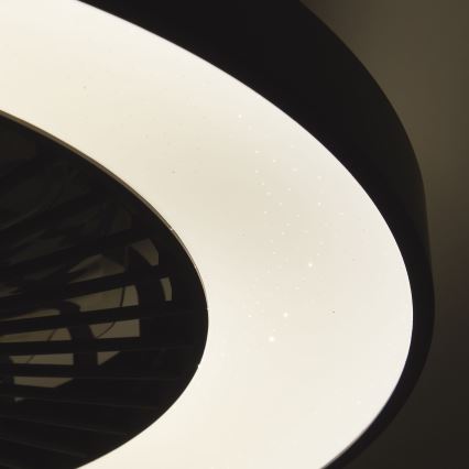 Brilliant - LED RGBW Dimmbarer Deckenventilator MAZZARO LED/24W/230V 3000-6500K d 58 cm schwarz + Fernbedienung