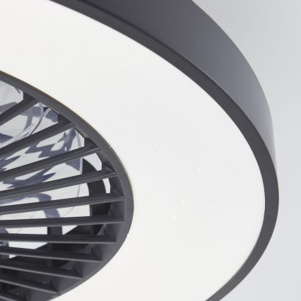 Brilliant - LED RGBW Dimmbarer Deckenventilator MAZZARO LED/24W/230V 3000-6500K d 58 cm schwarz + Fernbedienung