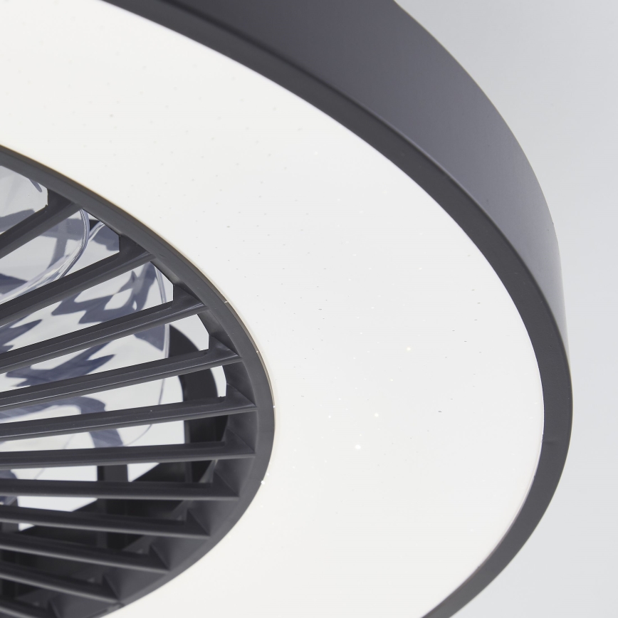 Brilliant - LED RGBW Dimmbarer Deckenventilator MAZZARO LED/24W/230V 3000-6500K d 58 cm schwarz + Fernbedienung