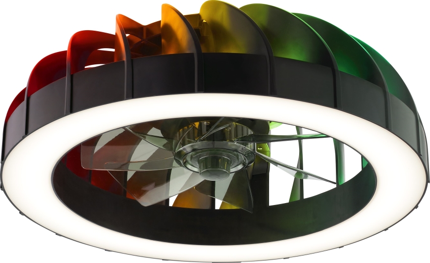 Brilliant - LED RGBW dimmbarer Deckenventilator mit Licht FANORA LED/30W/230V 2700-6500K Ø 46 cm schwarz + Fernbedienung