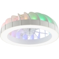 Brilliant - LED RGBW dimmbarer Deckenventilator mit Licht FANORA LED/30W/230V 2700-6500K Ø 46 cm weiß + Fernbedienung