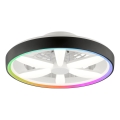 Brilliant - LED RGBW dimmbarer Deckenventilator mit Licht GAIANO LED/48W/230V 2700-6500K Schwarz + Fernbedienung