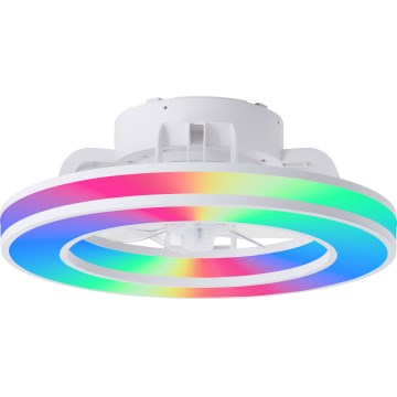 Brilliant - LED RGBW Dimmbarer Deckenventilator MONDELLO LED/26W/230V 2700-6500K d 41,5 cm weiß + Fernbedienung