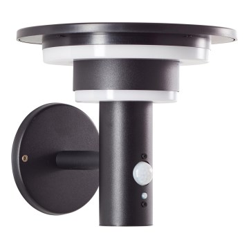 Brilliant - LED-Solarwandleuchte mit Sensor GARVINA LED/3W/3,7V IP44 schwarz