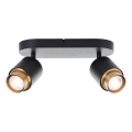 Brilliant - LED-Spot COVELO 2xGU10/5W/230V schwarz/gold