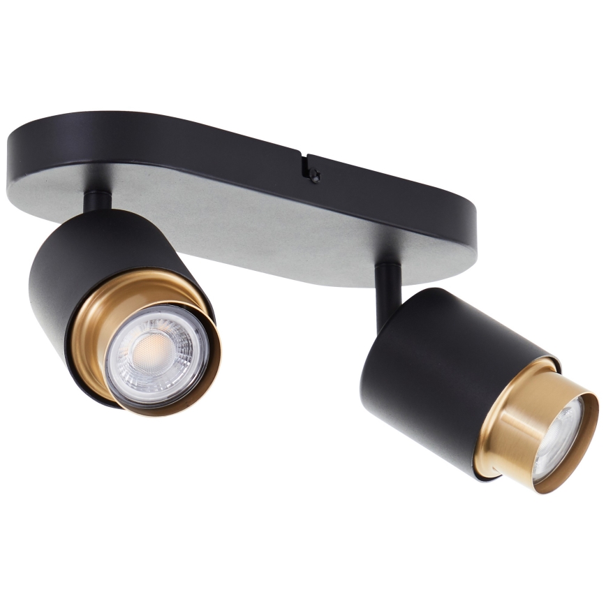 Brilliant - LED-Spot COVELO 2xGU10/5W/230V schwarz/gold