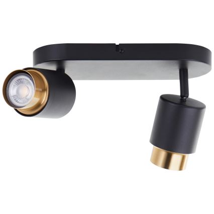 Brilliant - LED-Spot COVELO 2xGU10/5W/230V schwarz/gold