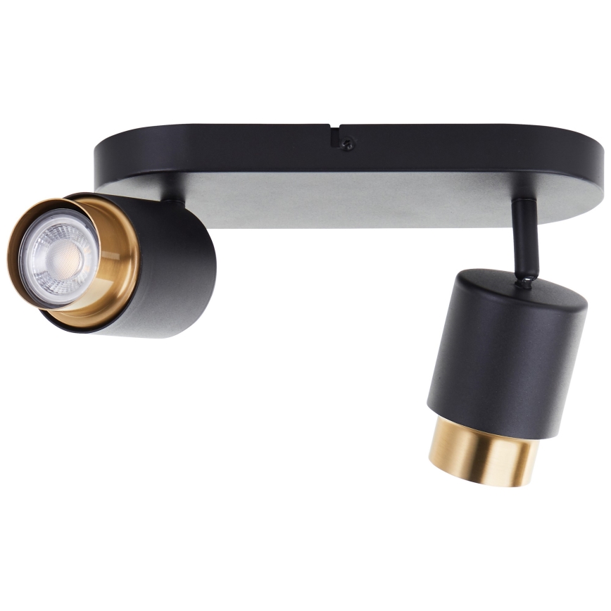 Brilliant - LED-Spot COVELO 2xGU10/5W/230V schwarz/gold