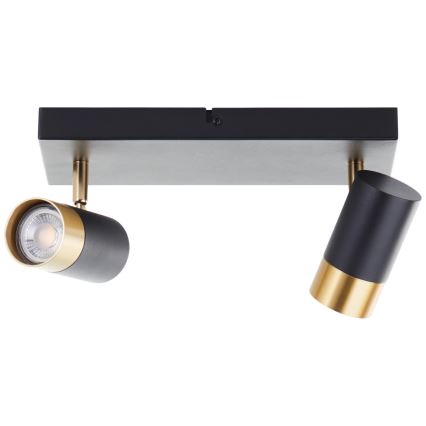 Brilliant - LED-Spot COVELO 2xGU10/5W/230V schwarz/gold