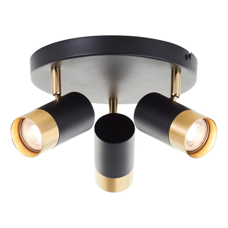 Brilliant - LED-Spotleuchte VIGOLO 3xGU10/5W/230V schwarz/gold