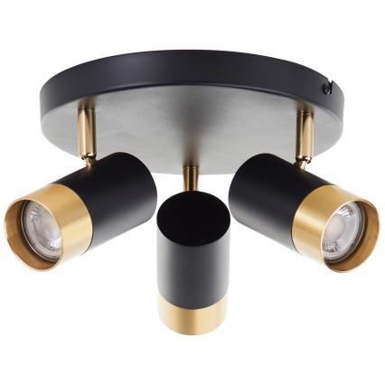 Brilliant - LED-Spotleuchte VIGOLO 3xGU10/5W/230V schwarz/gold
