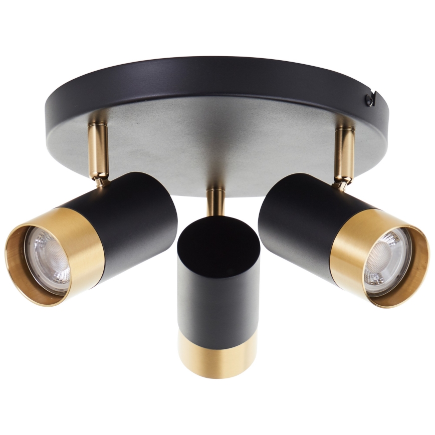 Brilliant - LED-Spotleuchte VIGOLO 3xGU10/5W/230V schwarz/gold