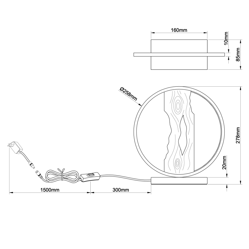 Brilliant - LED-Tischleuchte CHAUMONT LED/7,5W/230V Kiefer