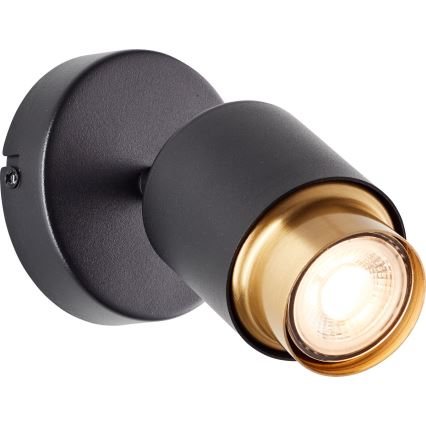Brilliant - LED-Wandspot COVELO 1xGU10/5W/230V schwarz/gold