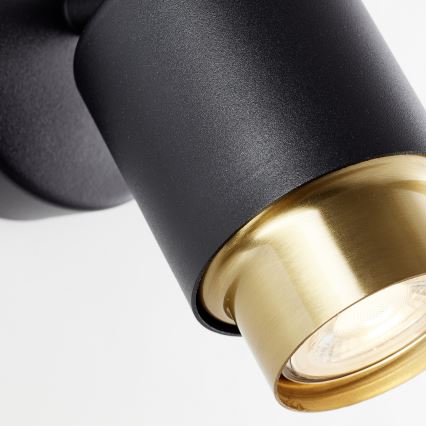 Brilliant - LED-Wandspot COVELO 1xGU10/5W/230V schwarz/gold