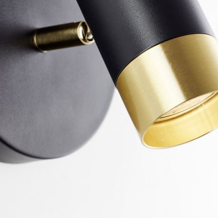 Brilliant - LED-Wandspot VIGOLO 1xGU10/5W/230V schwarz/gold