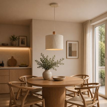 Brilliant - Pendelleuchte an Kabel ARLO 1xE27/20W/230V Ø 35 cm cremefarben