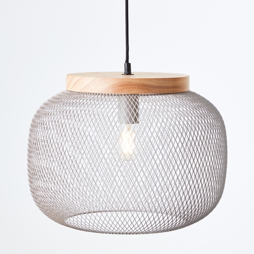 Brilliant - Pendelleuchte an Kabel GIADA 1xE27/40W/230V Ø 39 cm grau