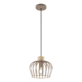 Brilliant - Pendelleuchte an Kabel NORDIC CAGE 1xE27/20W/230V Ø 25 cm beige
