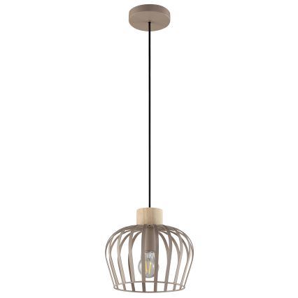 Brilliant - Pendelleuchte an Kabel NORDIC CAGE 1xE27/20W/230V Ø 25 cm beige