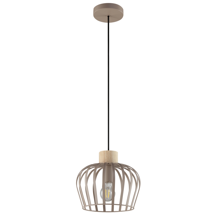 Brilliant - Pendelleuchte an Kabel NORDIC CAGE 1xE27/20W/230V Ø 25 cm beige
