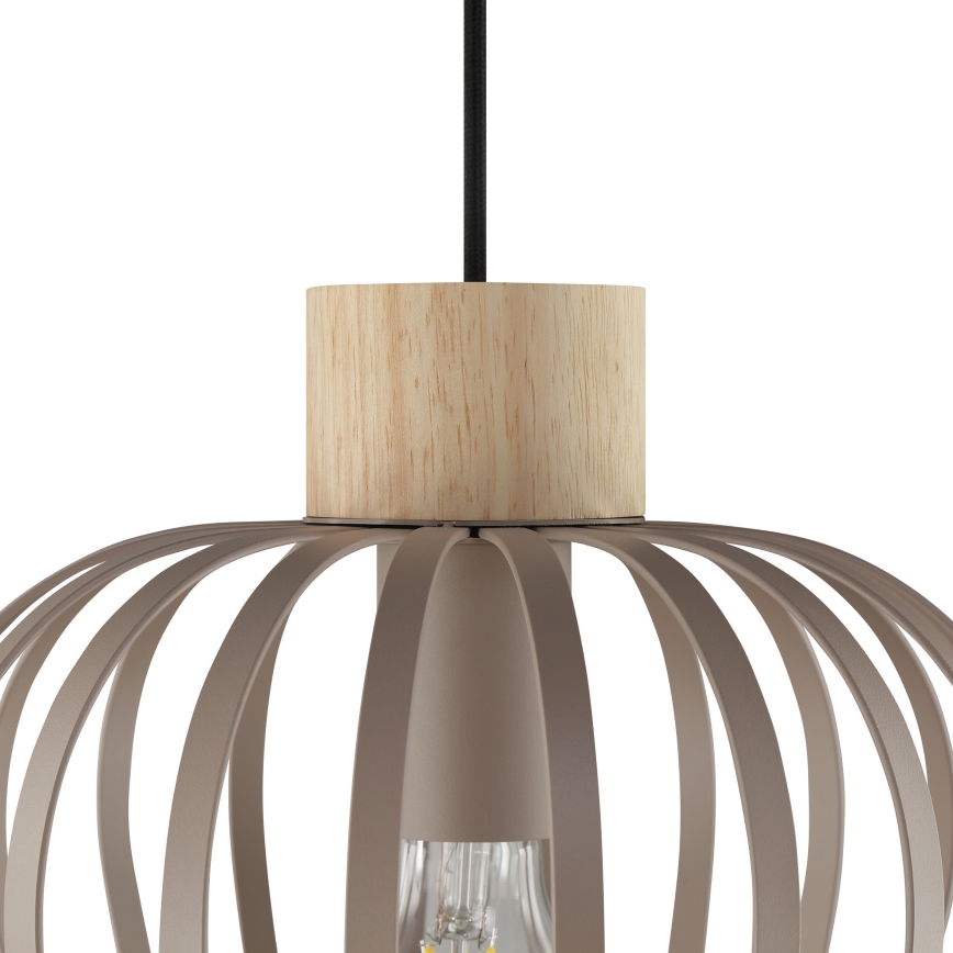 Brilliant - Pendelleuchte an Kabel NORDIC CAGE 1xE27/20W/230V Ø 25 cm beige