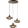 Brilliant - Pendelleuchte an Stahlseil LYN 3xE27/20W/230V Ø 69 cm braun/rauchbraun
