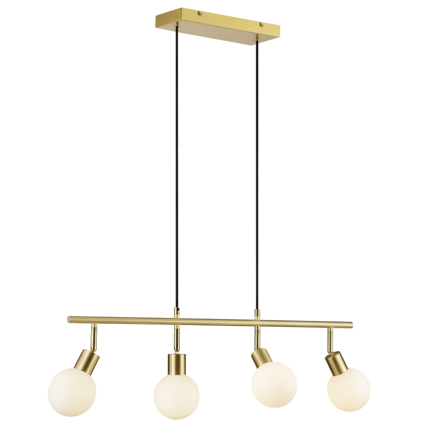 Brilliant - Pendelleuchte JORGE an Seil, 4xG9/10W/230V, Messing