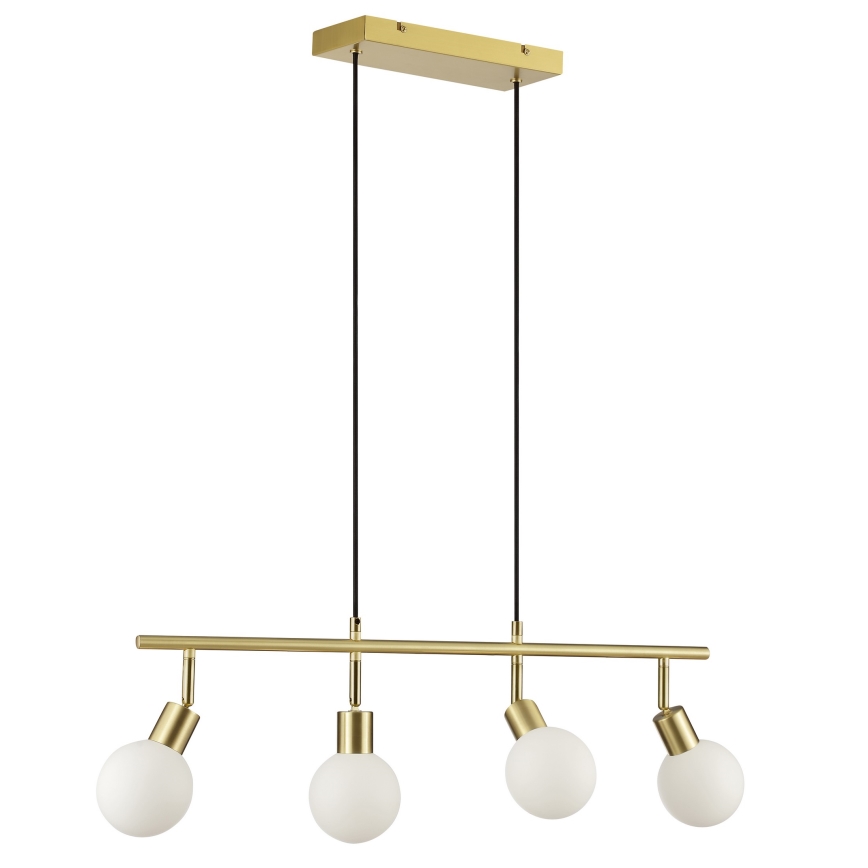 Brilliant - Pendelleuchte JORGE an Seil, 4xG9/10W/230V, Messing
